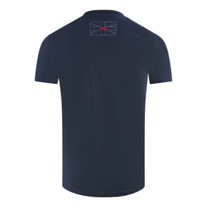 Aquascutum Script Logo Marineblaues T-Shirt