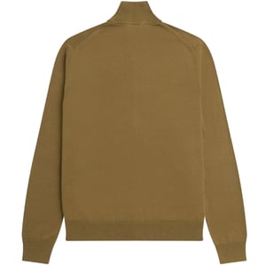 Braunes klassisches Sweatshirt mit Reißverschluss von Fred Perry