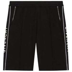 Schwarze Shorts mit klassischer Passform und seitlichem Logo von Givenchy