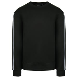 Nicce Crew Hals Langarm Pullover Schwarzer Herren Geti Sweenlowirt 211 1 03 07 0001