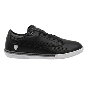 Puma Novellino Scuderia Ferrari schwarzer Leder Schnüren -Herren -Trainer 304664 01