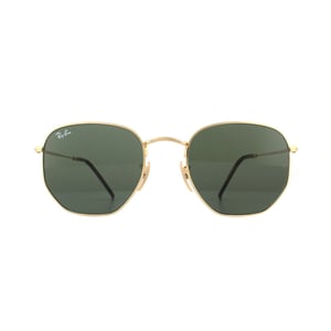 Ray-Ban Sonnenbrille Sechseck 3548N 001 Gold Grün