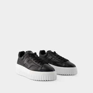 Sneakers H-Stripes Allacciato - Hogan - Leder - Schwarz