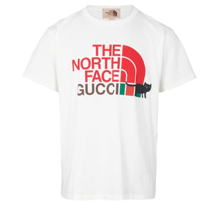 Weisses T-Shirt mit normaler Passform von Gucci X The North Face Design