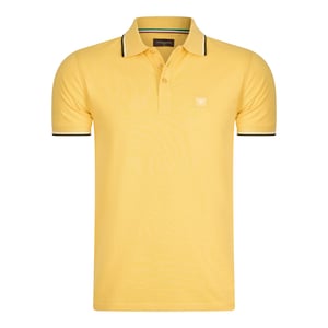 Polo Applique Pique von Cappuccino Italia in der farbe Gelb und in größe S.