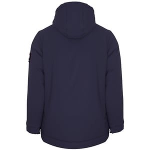Plein Sport gepolsterte kleine kreisförmige Logo gebrandmarkt Marineblau Jacke