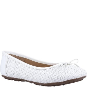 Hush Puppies Damen/Damen Ballerina Leder Pumps (Weiß)