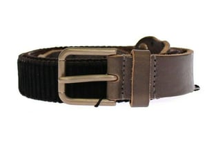 Ceinture Dolce & Gabbana en cuir marron avec logo Cintura Gürtel pour homme