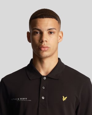 Men's Lyle and Scott Plain Polo Shirt Co-Ordinates Print in black