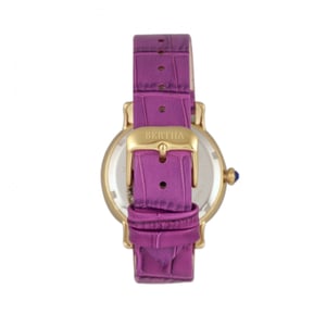 Bertha Courtney Lederarmbanduhr mit Opal-Zifferblatt