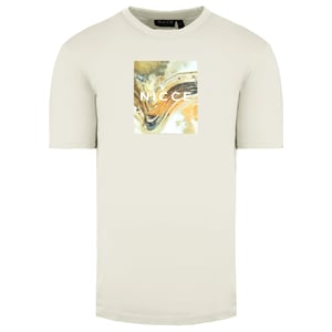 Nicce Round Neck Kurzarm Herrencreme Luftkasten T-Shirt 211 1 09 12 0343