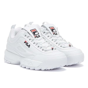 Mens Womens Fila Disruptor II Premium Trainer - (Weiß)