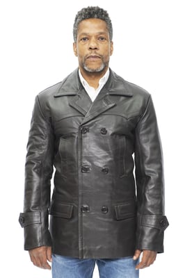Herren-Peacoat aus Rindsleder-Krakaw