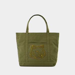 Fox Head Large Cabas - Maison Kitsune - Baumwolle - Grün