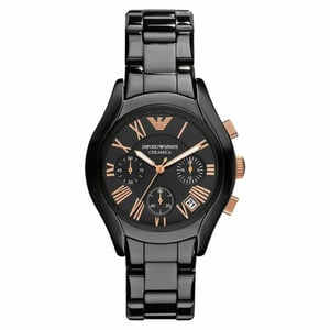 Emporio Armani AR1411 Schwarz Keramik Damenuhr