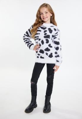 Mymo Strickpullover Mädchen weiss