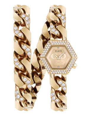 Philipp Plein The Hexagon Groumette Gold Damen Armbanduhr PWWBA0523