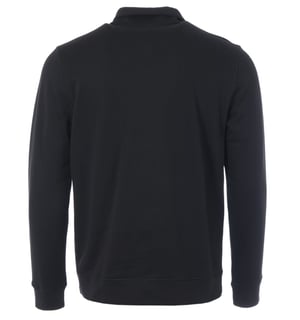 BOSS Logo Patch Nachhaltiges Half-Zip-Sweatshirt – Schwarz