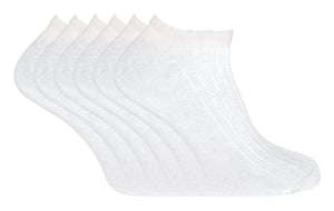 Herren 100% Baumwolle Knöchel Socken | Sock Snob | Atmungsaktive No Show Soft Invisible Trainer Socken - Weiß