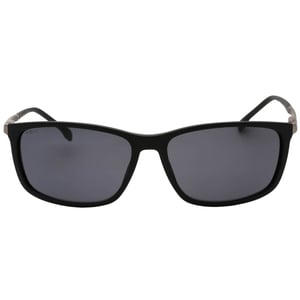 Hugo Boss Sonnenbrille mit grauen Glasern und mattschwarzen Glasern