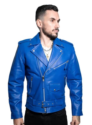 Schwarze Brando-Jacke aus Rindsleder für Herren – Venedig