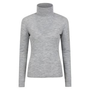 Mountain Warehouse Damen/Damen Merinowolle Rollkragen-Basisschicht Top (Hellgrau)