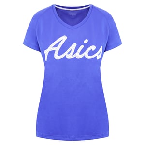 ASICS Logo Womens Blue T-Shirt