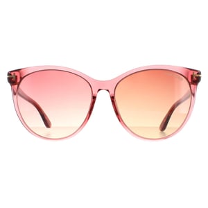 Tom Ford Rund Damen Glänzend Transparent Antik Rosa Rosa Farbverlauf Maxim FT0787