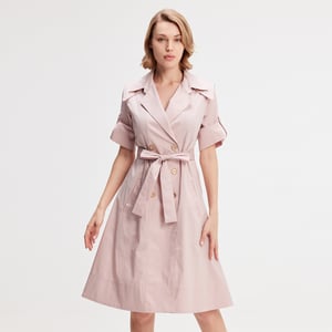 Trenchcoat-Kleid aus Baumwolle