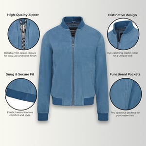 Weiche MA-1 Varsity Bomberjacke aus Ziegenwildleder f�r Herren - Dalian