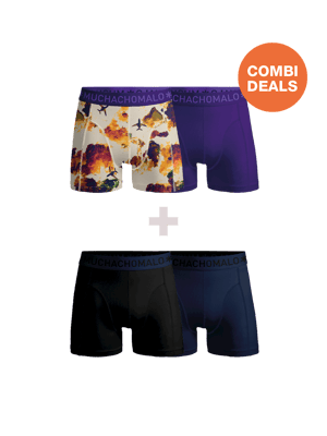 Muchachomalo Herren Boxershorts – 2+2 Stück – Herren Unterhosen