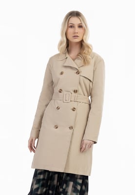 Dreimaster Klassischer Trenchcoat Damen Beige