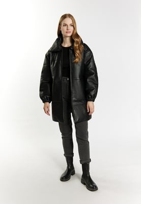 Dreimaster Lederjacke Damen schwarz