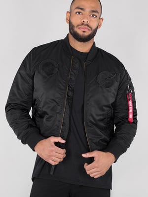 Alpha Industries Herren MA-1 VF NASA Bomberjacke in Schwarz