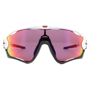 Oakley Wrap Mens Polished White Prizm Road Sunglasses