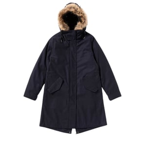 Fred Perry Hooded Zip-In Liner Parka 2 In 1 Marineblaue Jacke
