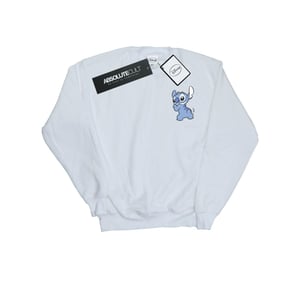 Disney - "Lilo And Stitch Stitch Backside Breast Print" Sweatshirt für Herren (Weiß)