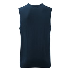 Russell Collection Herren V-Ausschnitt ärmelloses gestricktes Pullover Top / Pullover (French Navy)