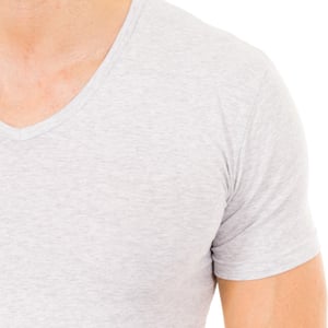 Herren-T-Shirt mit kurzen Ärmeln und V-Ausschnitt M351001