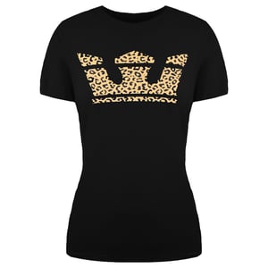 Supra Black Leopard Print Crown T-Shirt 192232 045