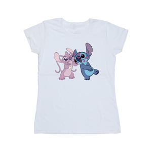 Disney - "Lilo & Stitch Kisses" T-Shirt für Damen (Weiß)