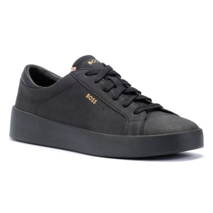 Boss Belwar Tennis Leder Herren Schwarze Turnschuhe