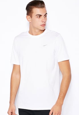 Nike Herren-T-Shirt mit gesticktem Swoosh Weiß