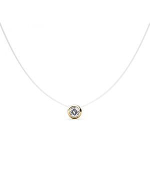Mond-Halskette - Gold und Kristall