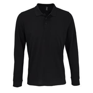 SOLS - Poloshirt für Herren/Damen Unisex Langärmlig (Schwarz)