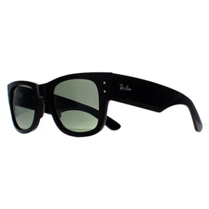 Ray-Ban Square Unisex Poliert Schwarz Grün Polarisiert RB0840S Mega Wayfarer