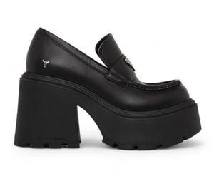 Windsor Smith Schwarze Leder Plateauschuhe - Spolied