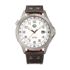 Shield Palau Montre de plongée pour homme avec bracelet en cuir et date