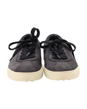 Tod's Schnürsneaker mit perforierten Details aus blauer Wildleder