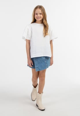 Dreimaster Blusenshirt mit Spitze Mädchen Weiss